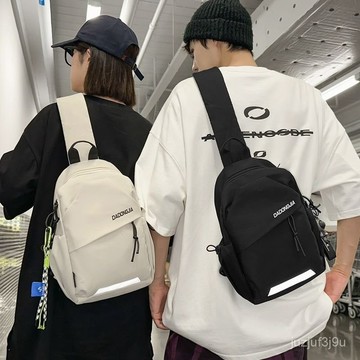【桃園出貨🔥】騎行背包男士胸包2024新款時尚休閒男生單肩包輕便大容量斜挎包男