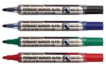 PENTEL飛龍 NLF-50 圓頭直液後壓式油性筆1.9mm/一盒12支入{定45}【APP滿額下單10%點數(單一帳號最高5000點)】1/31止