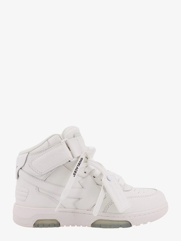 Leather sneakers with iconic zip tie - OFF WHITE - gender_Woman