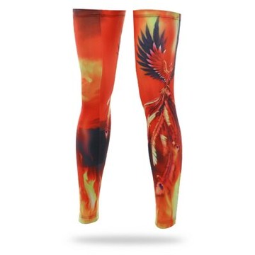 防曬腿套運動防護腿套-火鳳凰印花酷炫時尚路跑登山健走自行車腿套73fn66【獨家進口】【米蘭精品】