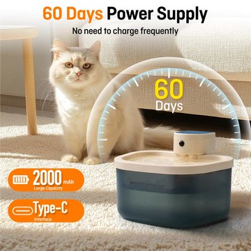 跨境新款貓狗寵物自動飲水機自動循環智能過濾感應出水寵物喝水器