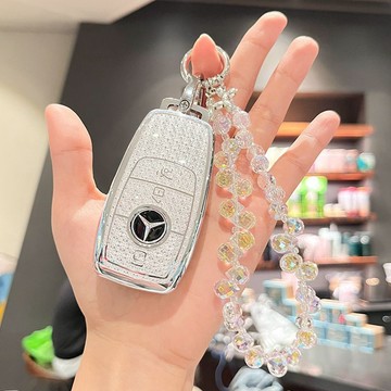 適用賓士Benz鑰匙套 汽車鑰匙殼 TPU鑰匙套 W205 W204鑰匙殼A級C級E級 GLC A180 e300鑰匙包