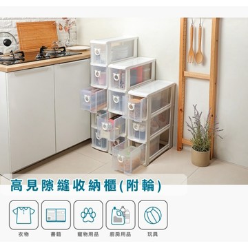 聯府高見隙縫櫃附輪抽屜櫃收納櫃層櫃間隙櫃