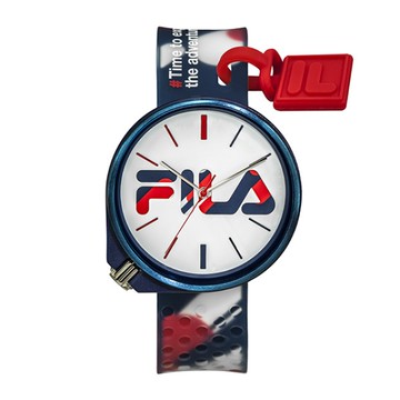 【FILA 斐樂】限量色表態系列時尚腕錶-帥氣藍/38-199-012
