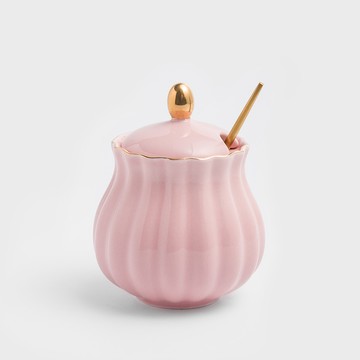 法式 金瓣夢遊 250ml 陶瓷糖罐｜茱萸粉│單品