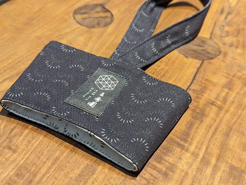 帆布印花飲料提袋-灰點點