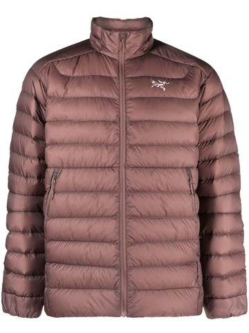 Arc'teryx - logo-embroidered puffer jacket - men - Nylon/Feather - XL - Brown