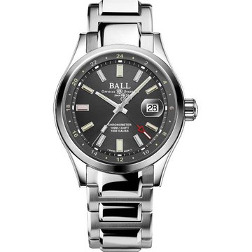 BALL 波爾錶 Engineer III 1917 GMT 天文台認證 彩虹氚氣燈管 限量機械錶-GM9100C-S2C-GYR灰色
