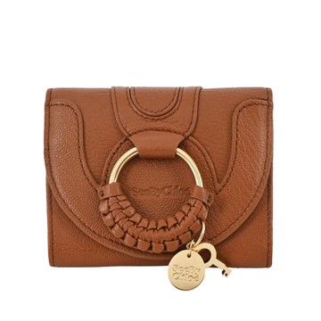 SEE BY CHLOE HANA系列山羊皮翻蓋短夾（棕色）_廠商直送