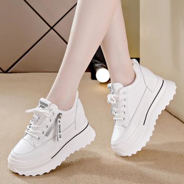 內增高小白鞋女運動休閑鞋2023秋季新款女鞋百搭春秋單鞋厚底鞋子