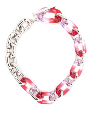 Rabanne - XL Link gold-tone resin necklace - women - Metal/Acetate - One Size - Silver