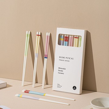 2025新款輕奢高級感陶瓷筷子高檔抗菌防霉家用一人一筷食品級筷子 h802