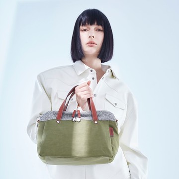 tripose 漫遊系列岩紋玩色兩用手提背包 抹茶綠