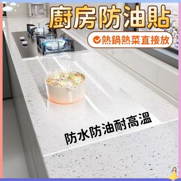 【現貨🔥隔日到貨】廚房防油壁貼 耐高溫防油汙透明無痕牆壁貼 居家廚房防髒防油煙瓷磚壁貼紙 廚房加厚防燙透明保護膜