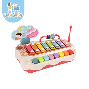 JOYBABY 彩虹八音琴 二合一鐵琴 小鋼琴 音樂早教手眼協調聽力發展學習音樂玩具