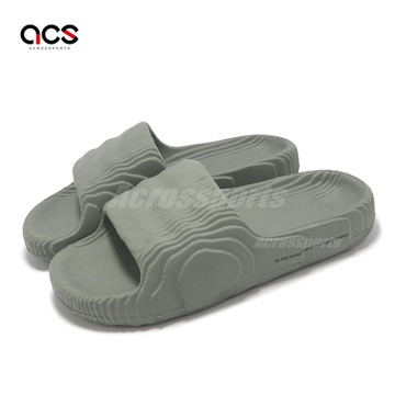 adidas 拖鞋 Adilette 22 W 女鞋 綠 地形圖 一體式 涼拖鞋 愛迪達 IG8264
