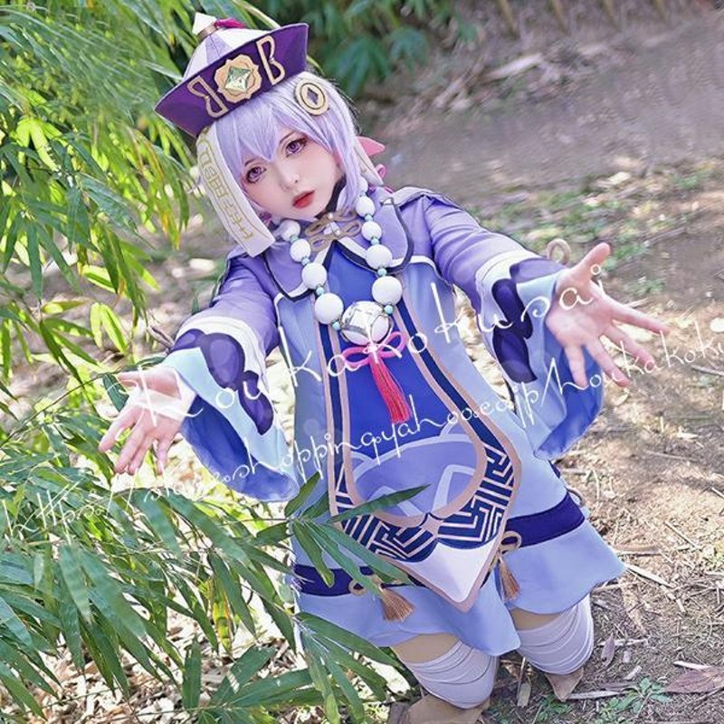 原神 げんしん風 七七 ナナ ゾンビ コスプレ衣装 ウィッグcos靴