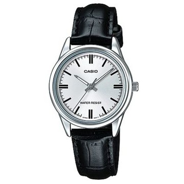 CASIO 卡西歐 簡潔風格皮帶女錶-白 LTP-V005L-7A
