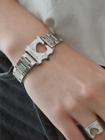 Silver Clip Metal Watch Bracelet