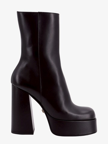 Leather ankle boots with plateau - VERSACE - gender_Woman
