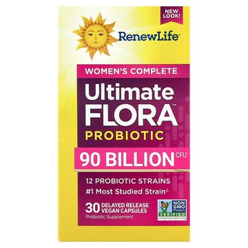 Renew Life, 女性多面配方，Ultimate Flora™ 益生菌，30 粒緩釋全素膠囊