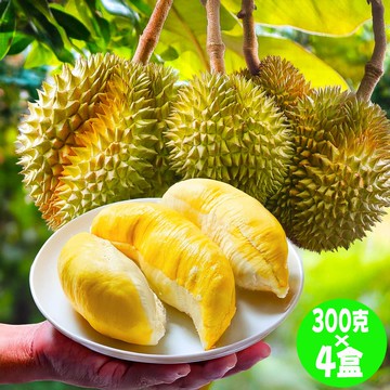 【Gold Thon】Sweet Juicy 泰國樹熟冷凍金枕頭榴槤4盒/300g*4(預購預計5/26開始陸續出貨)