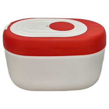 日式一鍵自動彈蓋儲米桶 5KG-紅白  30.8 x 19.5 x 18cm  1個