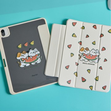 歐吉喵NEKO OJIMEOW喵吃西瓜強悍磁吸iPad三折/Y折保護殼