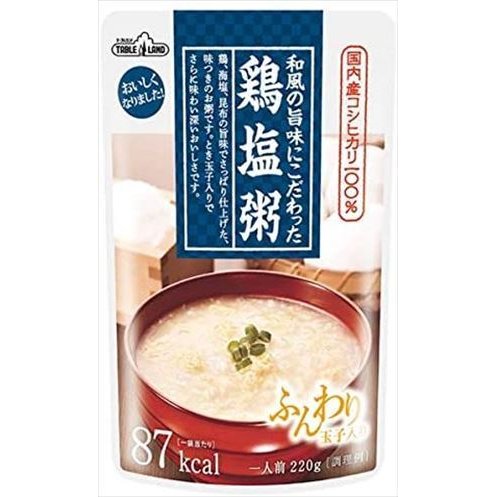 送料無料 丸善食品工業 テーブルランド 和風の旨みにこだわった 鶏塩粥 220g×12個