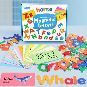 兒童磁性英語拼單詞配對游戲卡片26個英文字母認知啟蒙早教具玩具