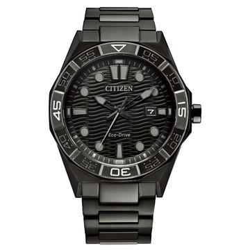 CITIZEN星辰錶 Gents AW1855-52E Brycen 光動能都會時尚單色不鏽鋼腕錶 黑 42mm｜樂天全館特惠中★指定刷卡回饋10%