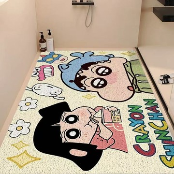 絲圈地墊🎀 蠟筆小新入戶地墊防滑除塵地面免入門地墊絲圈地墊玄關入戶門耐臟 可愛地墊 防滑地墊 浴室地墊 入戶門地墊