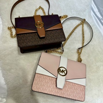 【MK｜全新】現貨 MICHAEL KORS 鍊條包 2色可選 金標 拼色 掀蓋包｜Little Bee 小蜜蜂精品