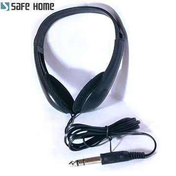 6.3mm頭戴式有線耳機 可伸縮 橢圓耳罩符合耳型 線長140cm(不帶麥不可通話僅能聽音樂)