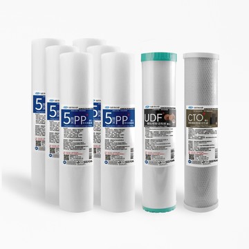 怡康 20吋大胖 5微米PP/椰殼活性炭/燒結壓縮活性炭 8入濾心組【不含安裝】