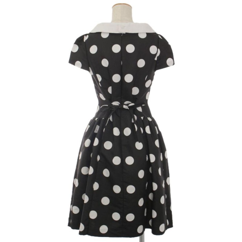 エムズグレイシー ワンピース 衿付き 水玉 ドット 半袖 38  