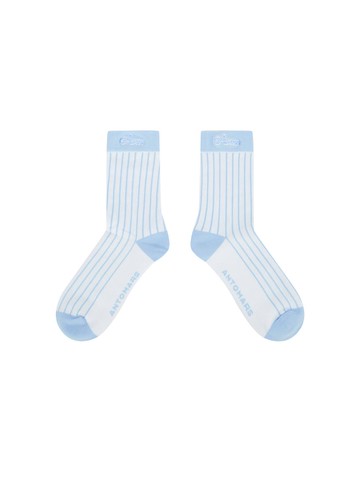 Chalk Stripe Women's Socks [Blue]