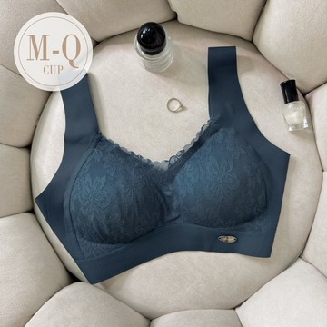 內衣【舒芙蕾】莫代爾蕾絲隱形背扣內衣* M-XXL (墨綠) #818