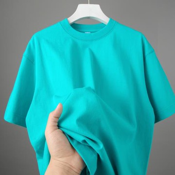 超顯白&提夫尼藍！270g重磅純棉短袖T恤男 純色正肩半袖上衣女夏