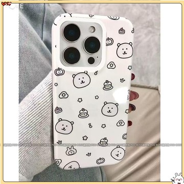 蛋糕自嘲熊iPhone16/15promax手機殼13/14可愛XR軟殼11/12防摔8女