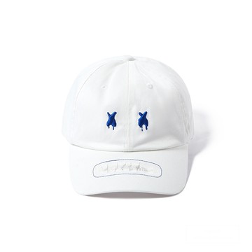 E7TH.XX框線破壞刺繡棒球帽-白