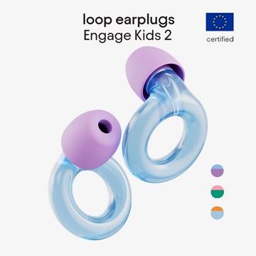 官方免運 Loop Engage Kids 2 -16dB兒童降噪耳塞/歐盟認證/適合12歲以下兒童，協助專心保護聽力