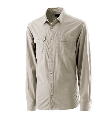 【【蘋果戶外】】零碼出清  荒野 W1208 83 白卡其 男 可調節抗UV排汗襯衫 快乾排汗 輕薄透氣 抗UV WildLand 春夏上衣 長袖上衣