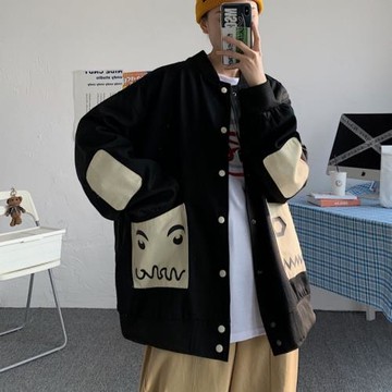 美式棒球服外套男ins港風復古飛行員夾克春秋潮流寬松情侶上衣潮