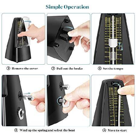 MARTISAN Mechanical Metronome for Guitar Bass Piano Violin, Track Beat and Tempo with Loud Sound ＆ High Precision