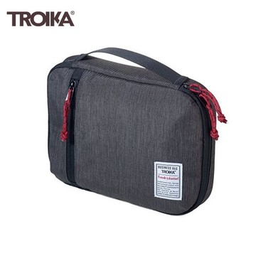 德國TROIKA商務品味科技包BBG54/GY(防水;19x26公分)3C電子產品收納包商務包 適耳機充電線小平板