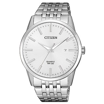 CITIZEN 一品雅爵夜光石英腕錶(BI5000-87A)-銀x39mm