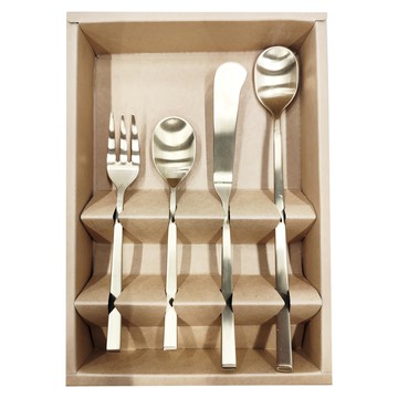 NICOTT 304不銹鋼甜點餐具4件套 - 香檳金色  湯匙 + 叉子 + 奶油刀 + 長匙  香檳金  1盒