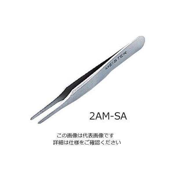 アズワンアズワン MEISTERピンセット 平 耐酸鋼（全長が短いタイプ） 2AM-SA 1本 9-5679-03（直送品）