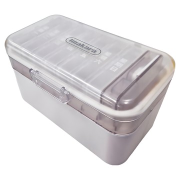 Imakara 雙層家庭藥盒 白色  10.4*19.1*10.5CM  1個